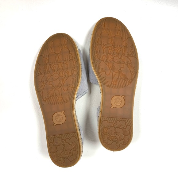 ⭐️SOLD⭐️ Born Seak Peep-Toe D’Orsay Espadrille Shoe Grey Leather Suede Jute - Picture 11 of 15